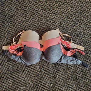 3 Pack Victoria's Secret Push up Bra Set